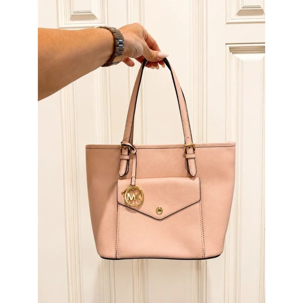 Michael Kors Blush Pink Saffiano Leather Tote Purse Gold Hardware